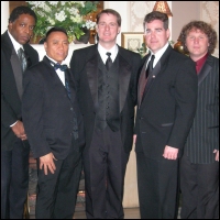 The Fantasy DJs: Frank Ross, Nima Sherpa, Bob Albrect, Neil Horgan and Jim Bello.