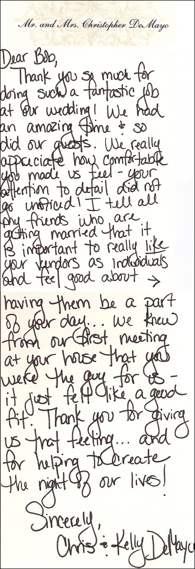 Chris & Kelly DeMayo Letter.