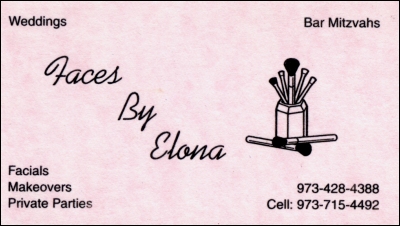 Call Faces By Elona at 973-428-4388 or 973-715-4492.