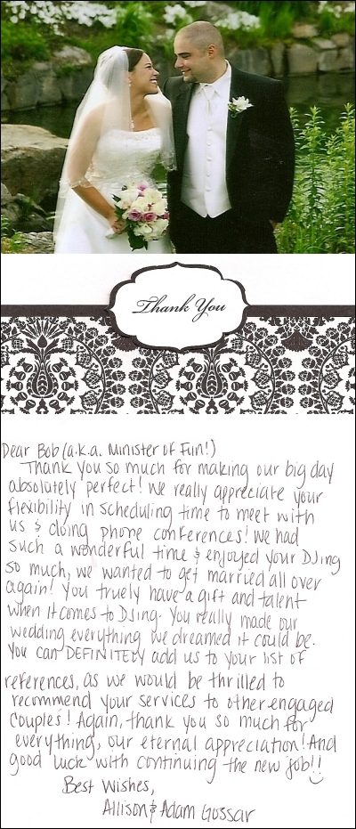 Allison & Adam Gossar Letter.