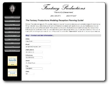 Fantasy Wedding Planning Guide.