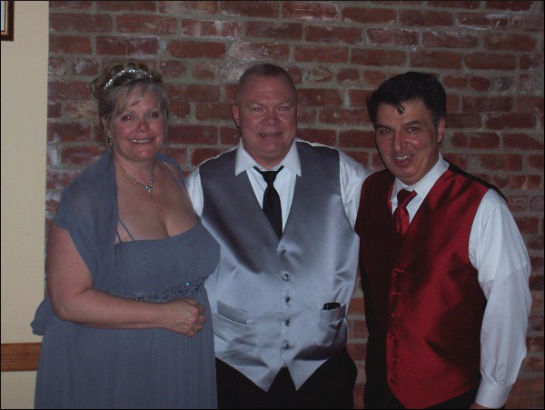 Lou is always ready for pictures with the partiers!
