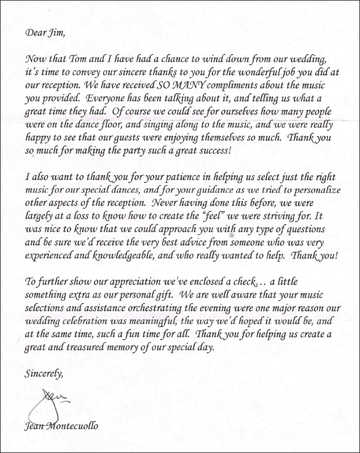 Jean Montecuollo letter.