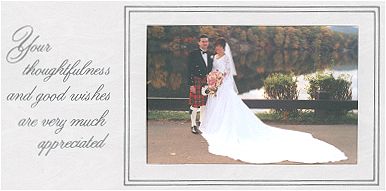 Thank you so much for making our wedding reception such a huge success...