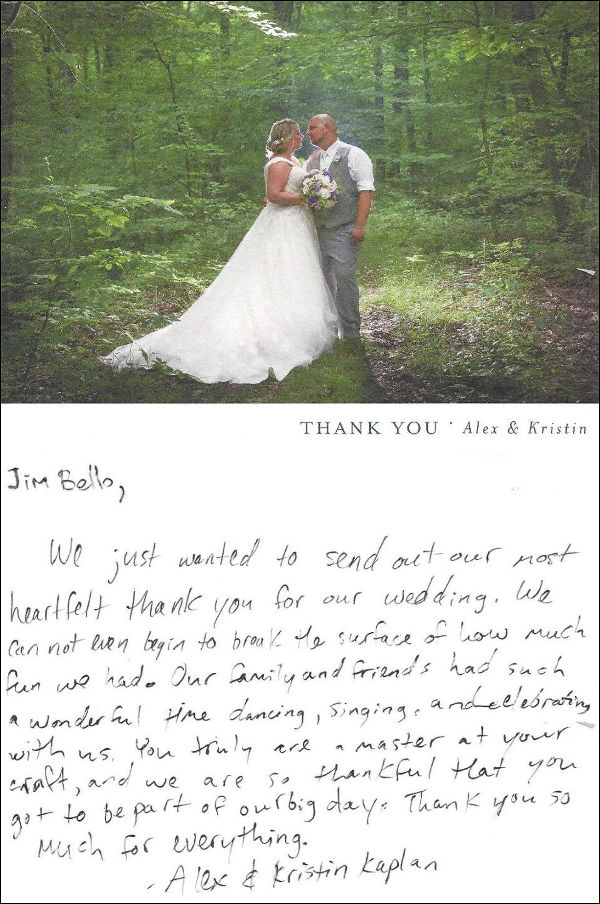 Alex & Kristin Kaplan thank you letter.